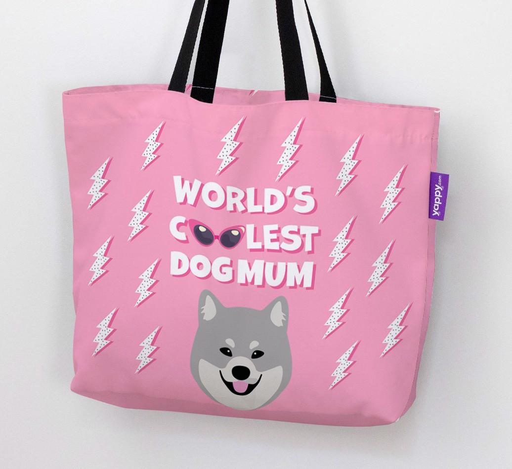 World's Coolest Dog Mum: Personalised {breedFullName} Canvas Bag