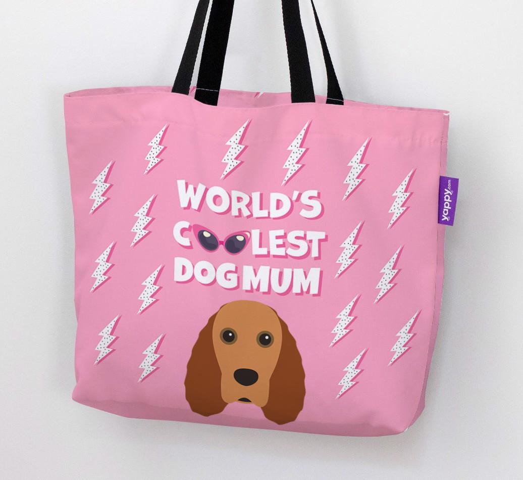 World's Coolest Dog Mum: Personalised {breedFullName} Canvas Bag