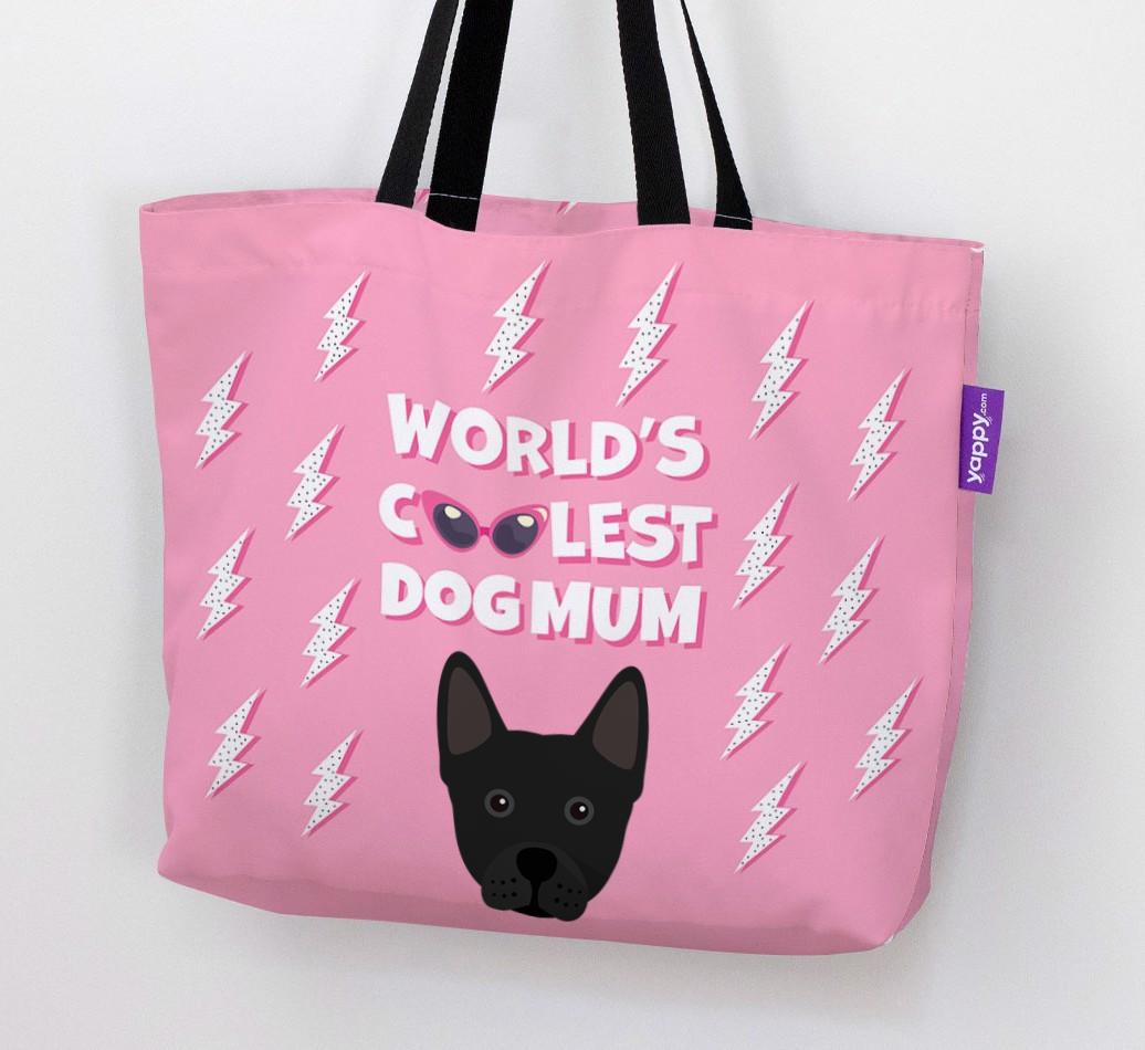 World's Coolest Dog Mum: Personalised {breedFullName} Canvas Bag
