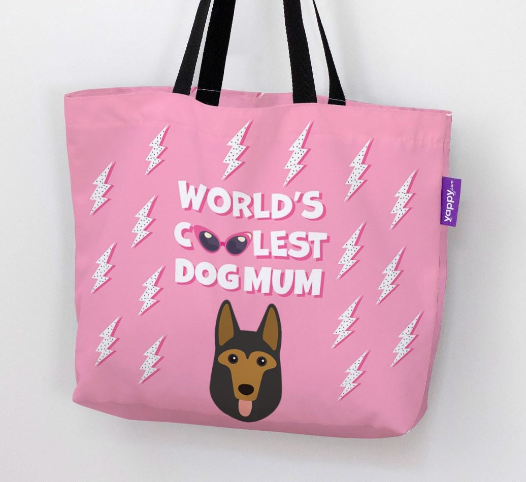 World's Coolest Dog Mum: Personalised {breedFullName} Canvas Bag