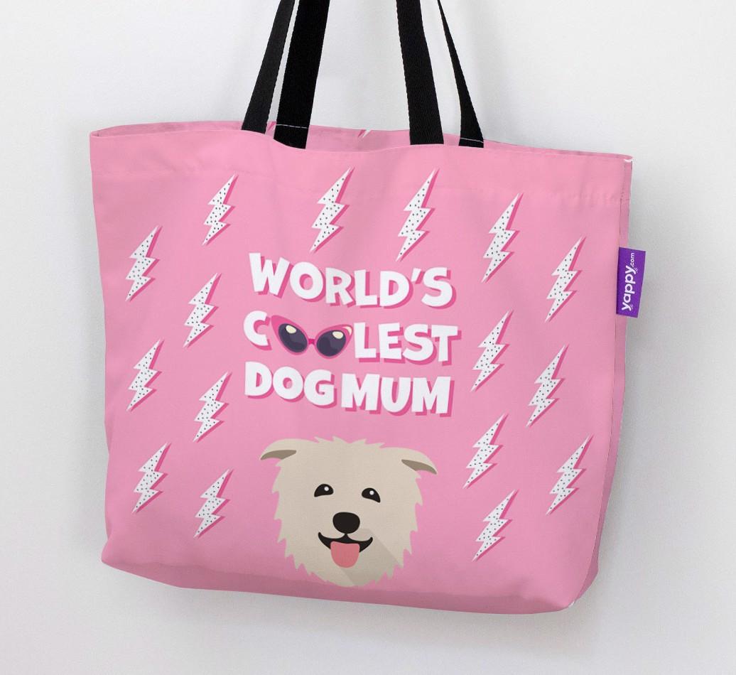 World's Coolest Dog Mum: Personalised {breedFullName} Canvas Bag