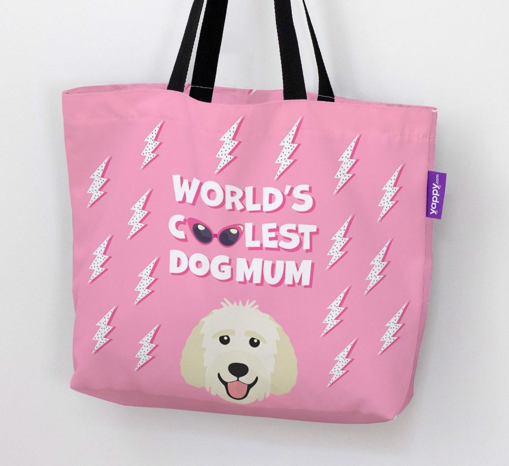 World's Coolest Dog Mum: Personalised {breedFullName} Canvas Bag