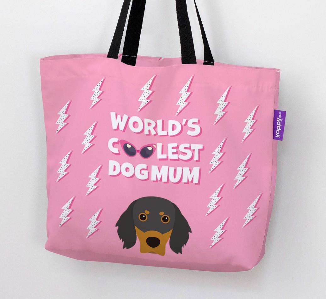 World's Coolest Dog Mum: Personalised {breedFullName} Canvas Bag