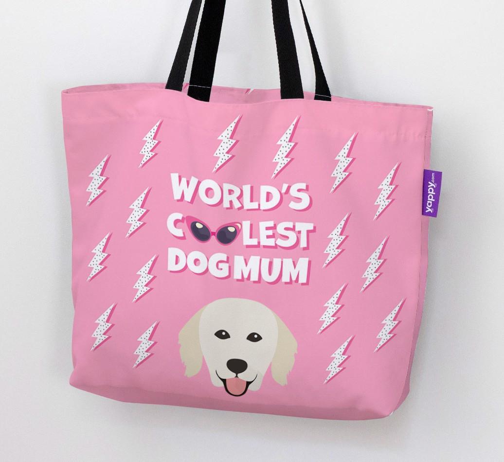World's Coolest Dog Mum: Personalised {breedFullName} Canvas Bag