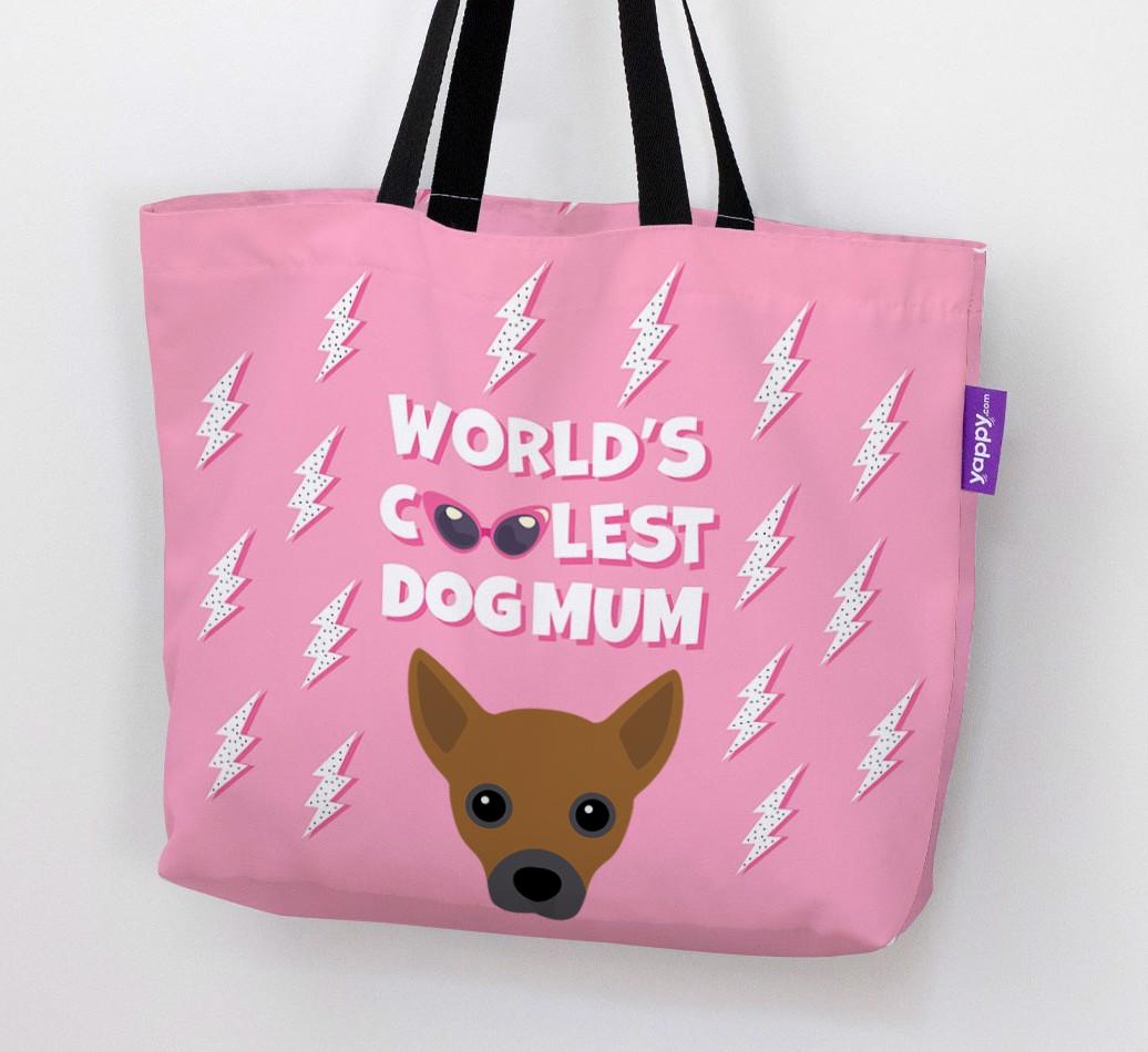 World's Coolest Dog Mum: Personalised {breedFullName} Canvas Bag