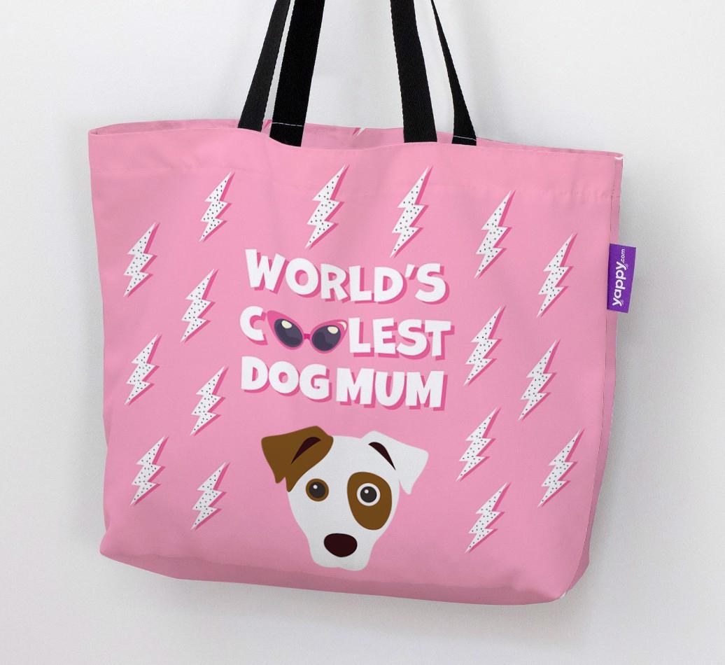 World's Coolest Dog Mum: Personalised {breedFullName} Canvas Bag