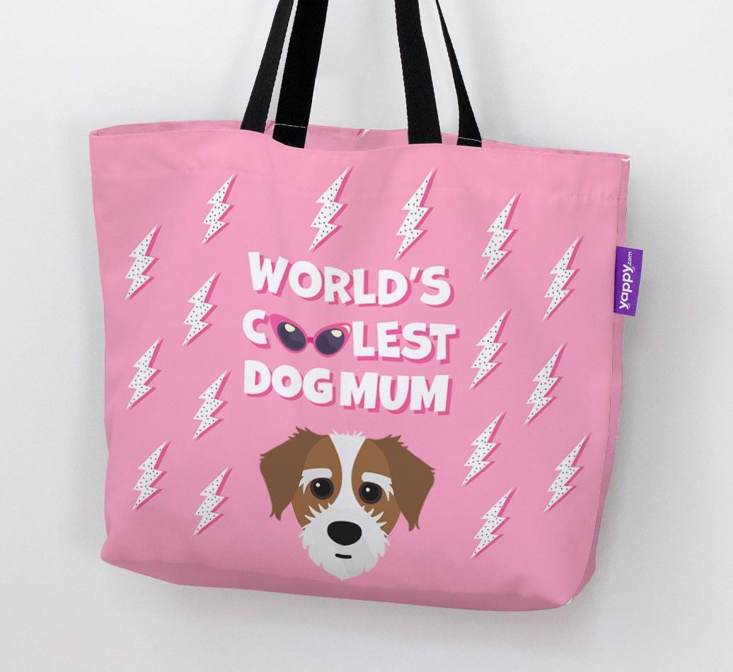 World's Coolest Dog Mum: Personalised {breedFullName} Canvas Bag