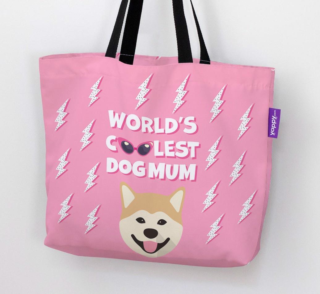 World's Coolest Dog Mum: Personalised {breedFullName} Canvas Bag