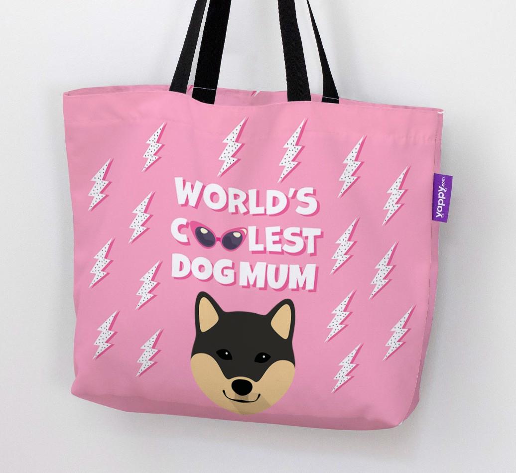 World's Coolest Dog Mum: Personalised {breedFullName} Canvas Bag