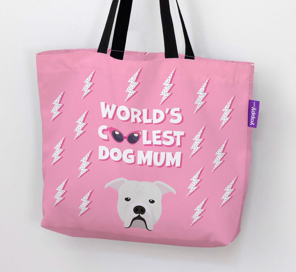 World's Coolest Dog Mum: Personalised {breedFullName} Canvas Bag