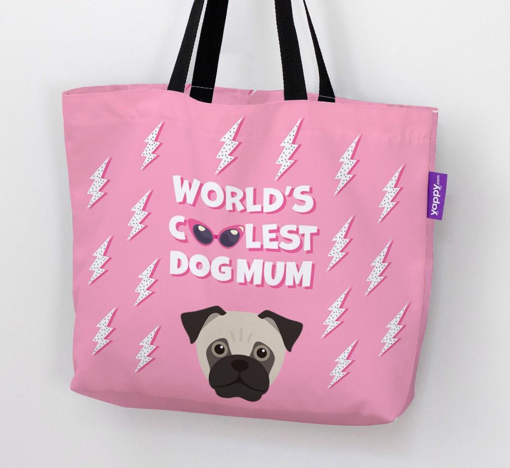 World's Coolest Dog Mum: Personalised {breedFullName} Canvas Bag