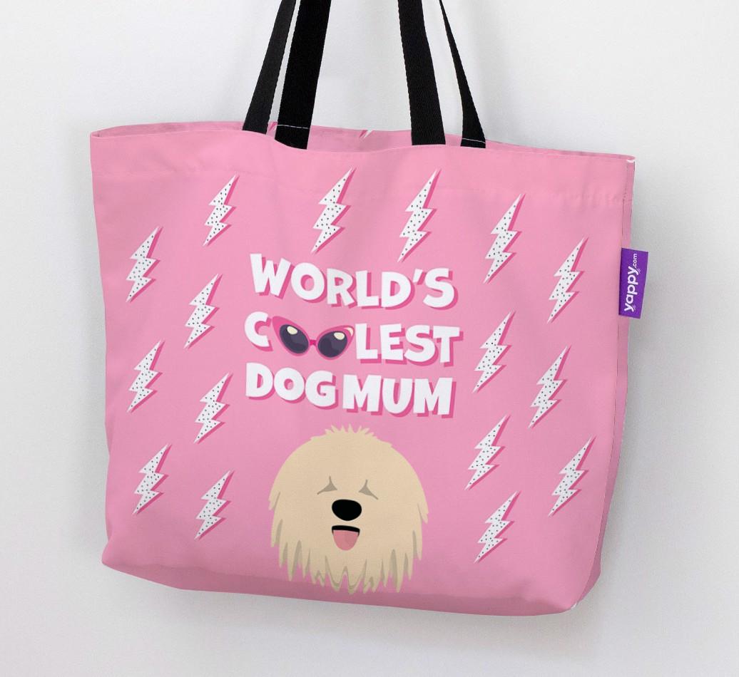 World's Coolest Dog Mum: Personalised {breedFullName} Canvas Bag