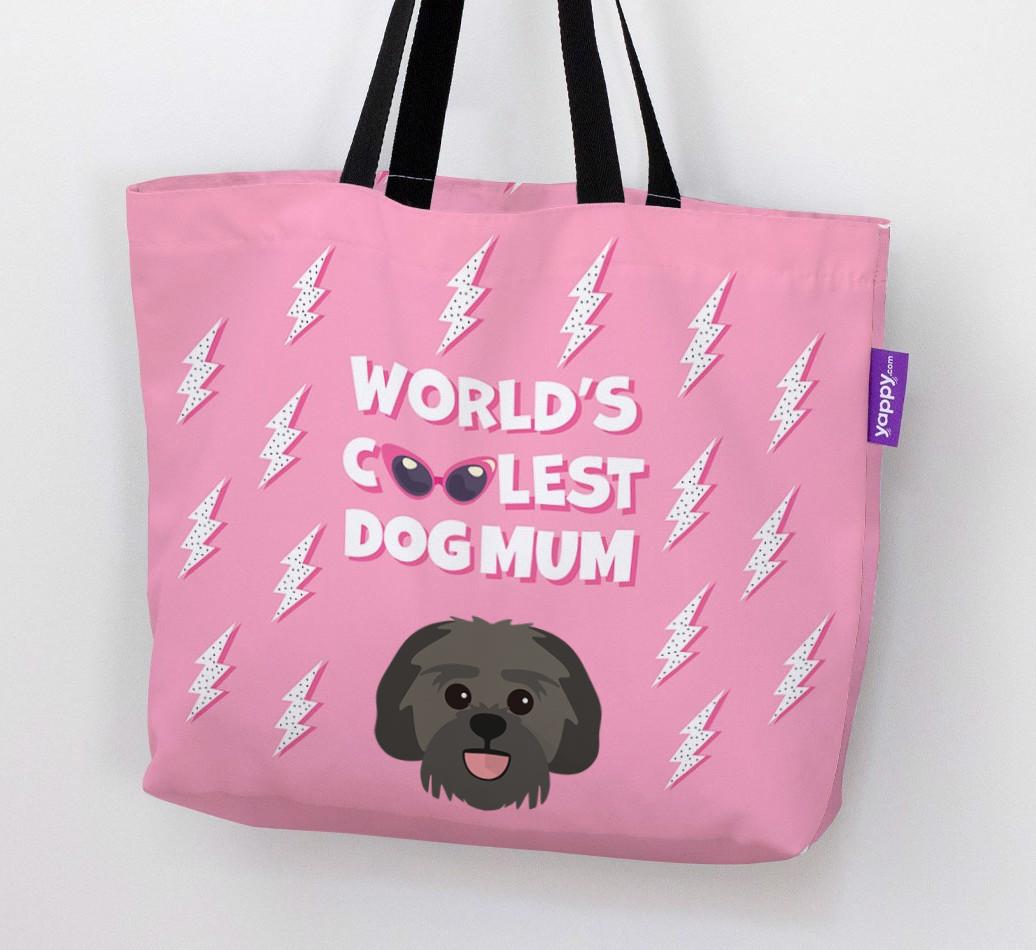 World's Coolest Dog Mum: Personalised {breedFullName} Canvas Bag