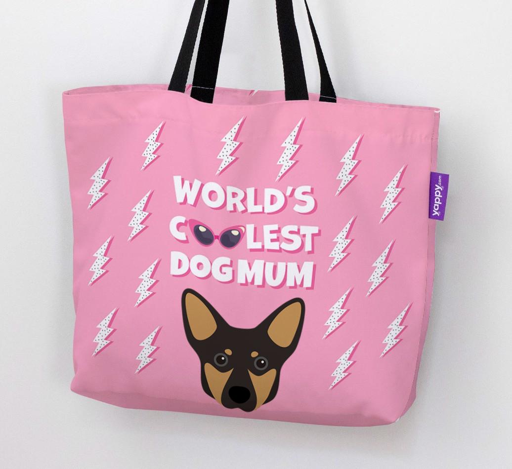 World's Coolest Dog Mum: Personalised {breedFullName} Canvas Bag