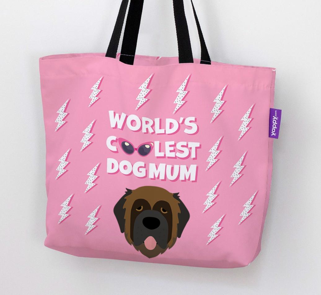 World's Coolest Dog Mum: Personalised {breedFullName} Canvas Bag