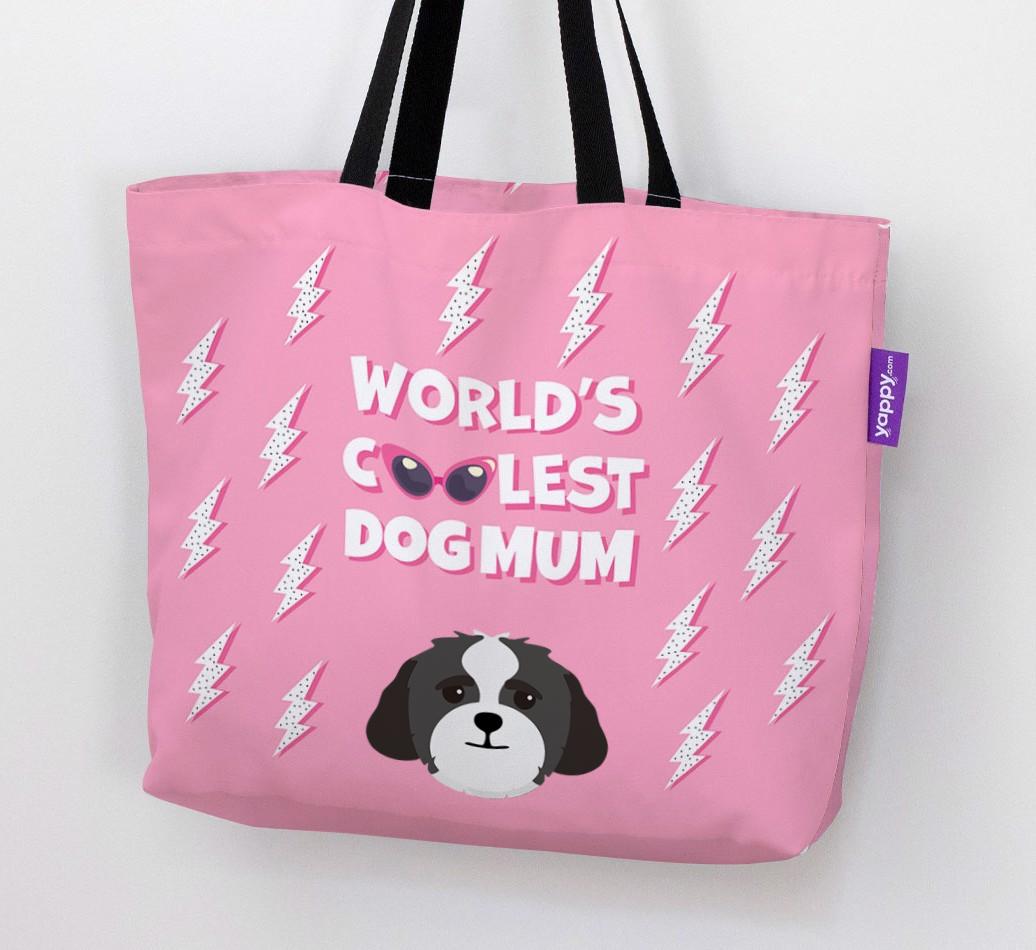 World's Coolest Dog Mum: Personalised {breedFullName} Canvas Bag
