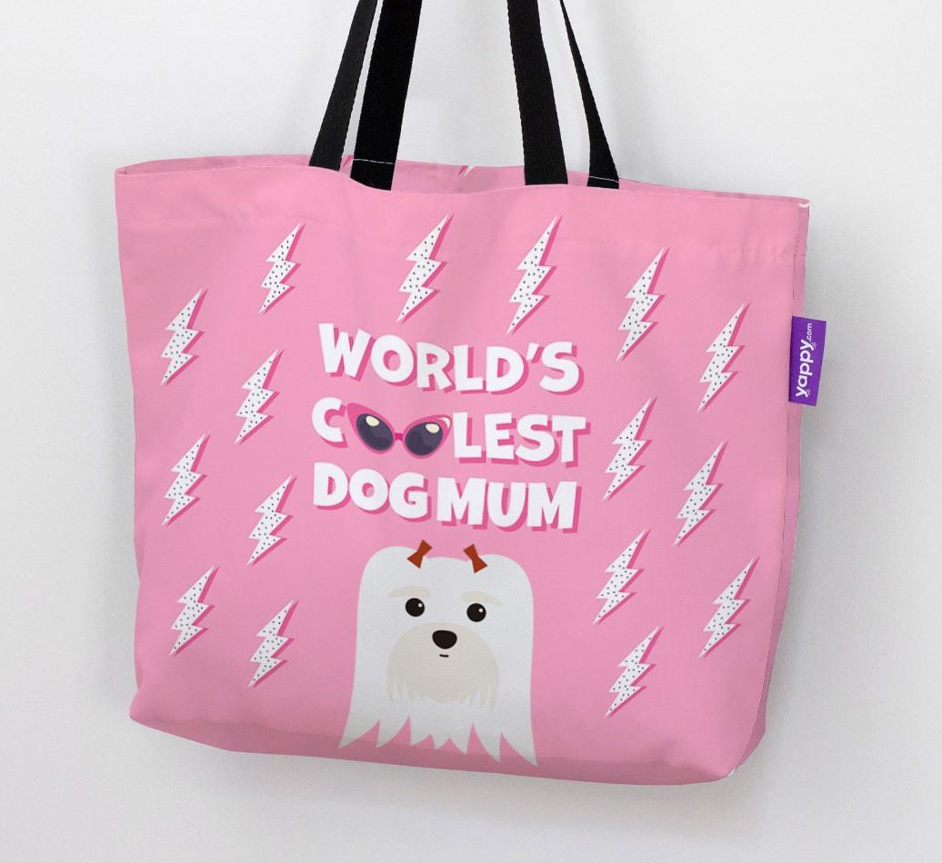 World's Coolest Dog Mum: Personalised {breedFullName} Canvas Bag