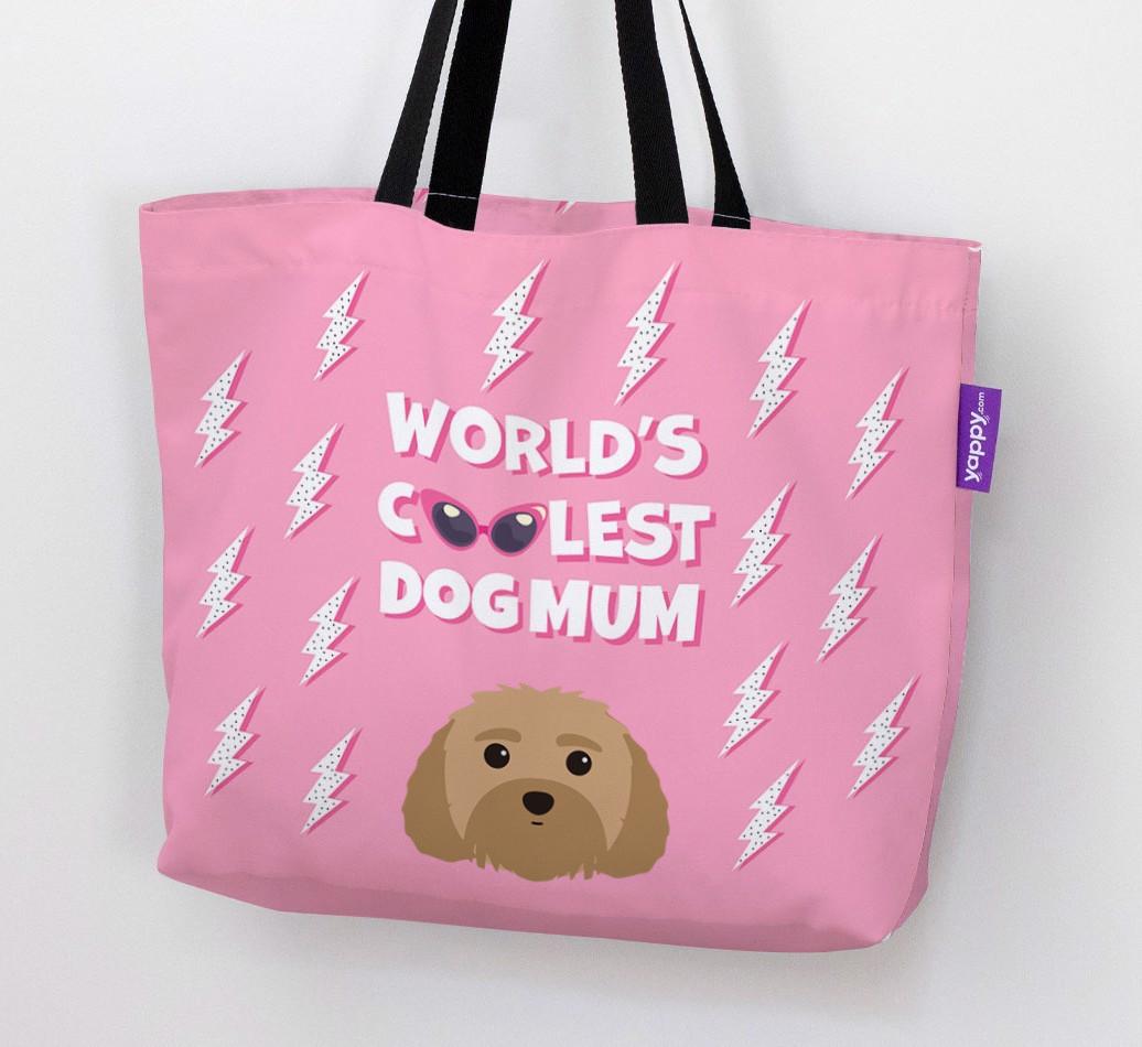 World's Coolest Dog Mum: Personalised {breedFullName} Canvas Bag