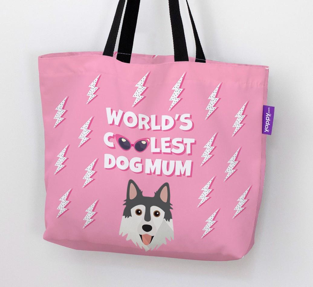 World's Coolest Dog Mum: Personalised {breedFullName} Canvas Bag