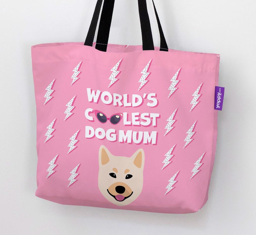 World's Coolest Dog Mum: Personalised {breedFullName} Canvas Bag