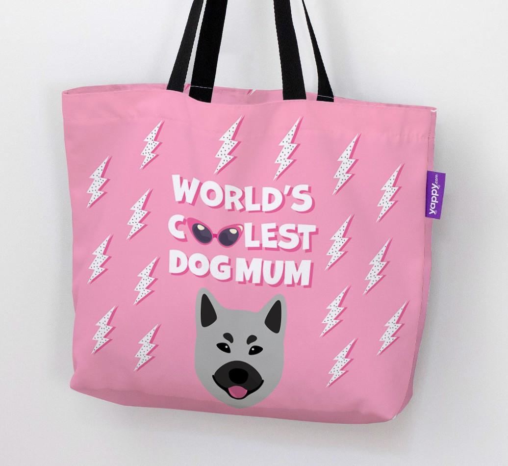 World's Coolest Dog Mum: Personalised {breedFullName} Canvas Bag