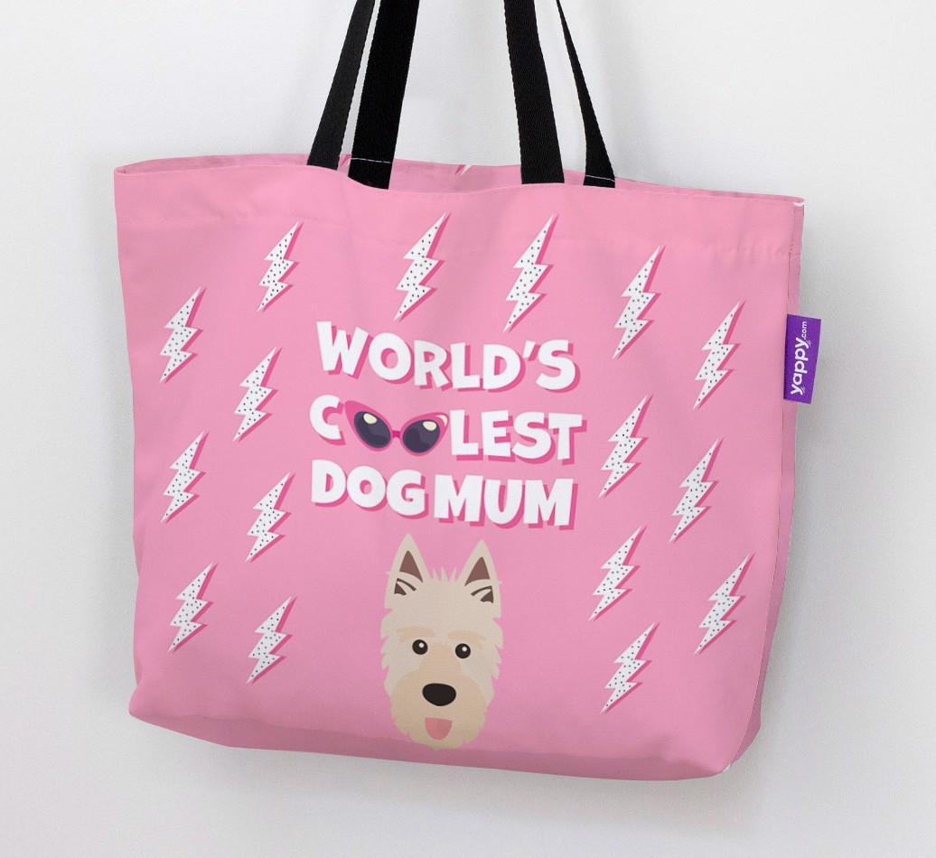 World's Coolest Dog Mum: Personalised {breedFullName} Canvas Bag