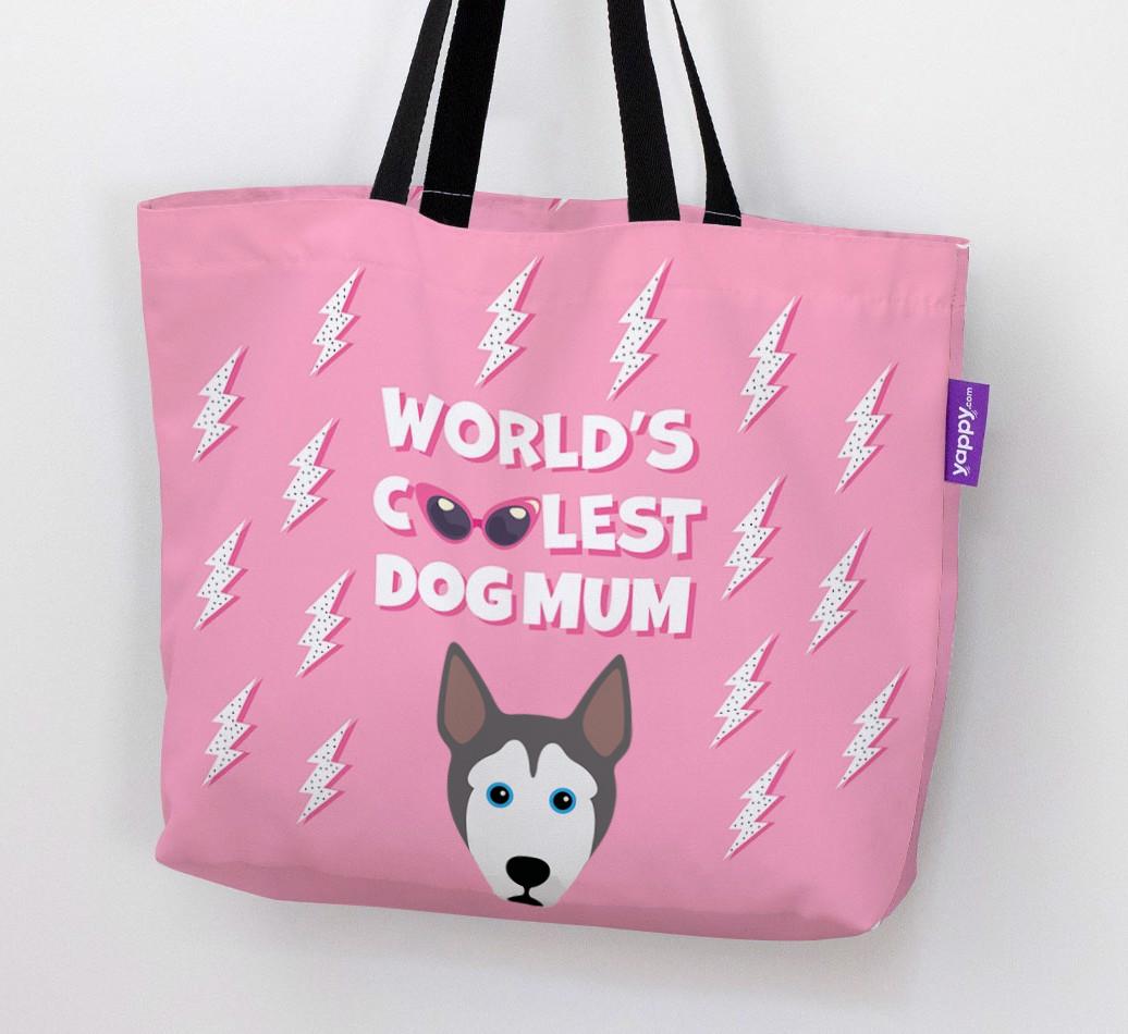 World's Coolest Dog Mum: Personalised {breedFullName} Canvas Bag
