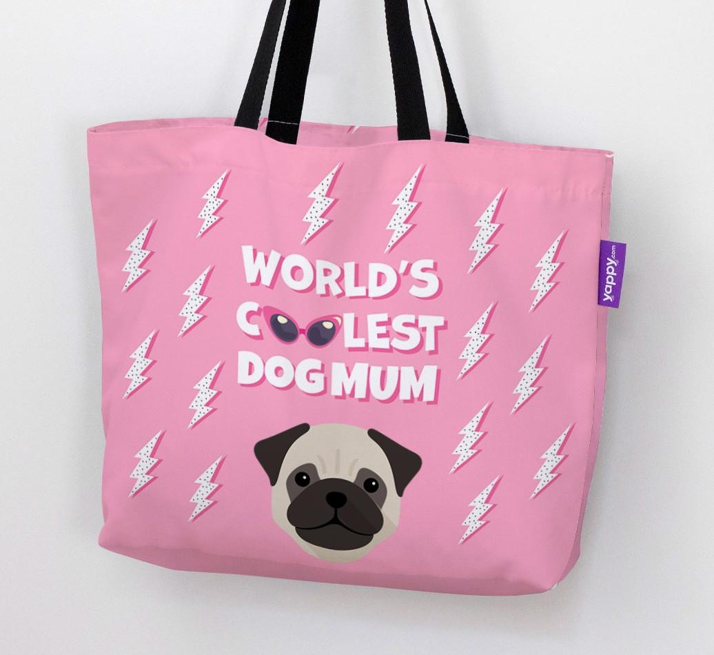 World's Coolest Dog Mum: Personalised {breedFullName} Canvas Bag
