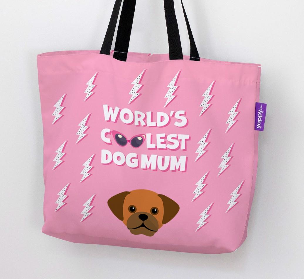 World's Coolest Dog Mum: Personalised {breedFullName} Canvas Bag