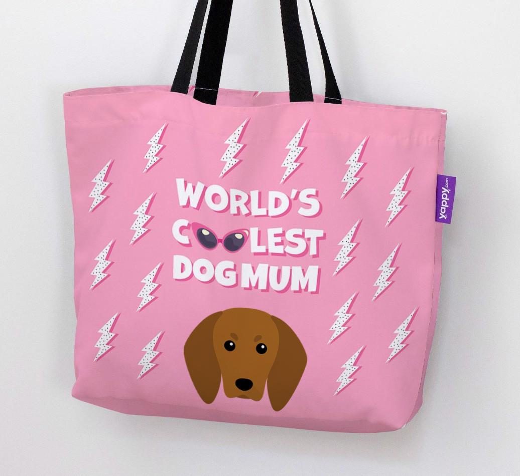 World's Coolest Dog Mum: Personalised {breedFullName} Canvas Bag