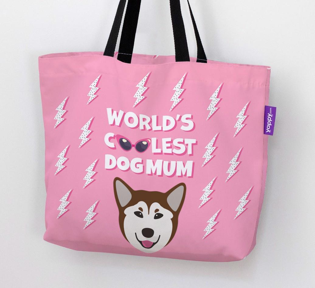 World's Coolest Dog Mum: Personalised {breedFullName} Canvas Bag