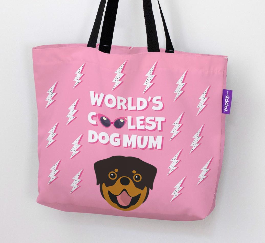 World's Coolest Dog Mum: Personalised {breedFullName} Canvas Bag