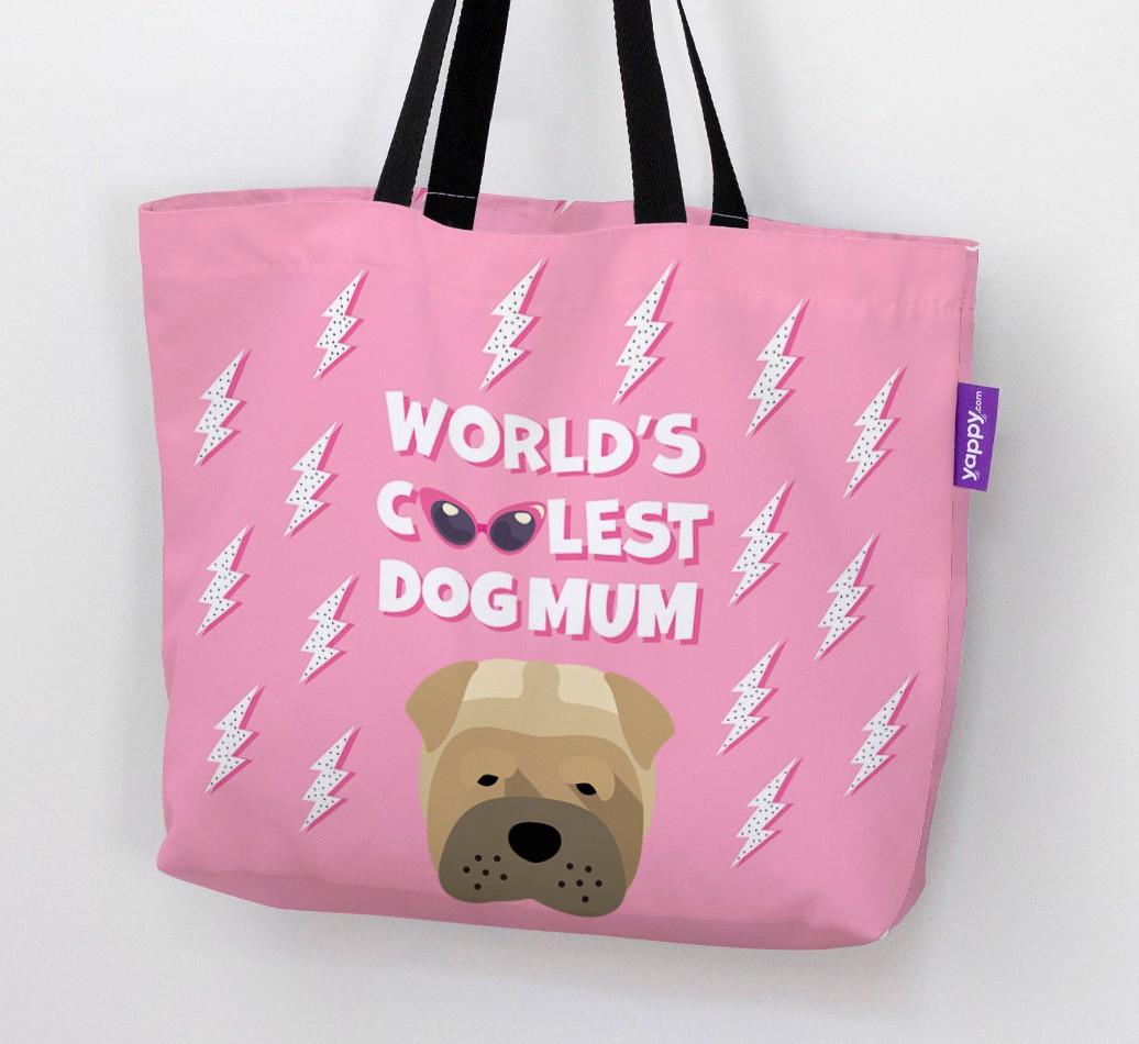 World's Coolest Dog Mum: Personalised {breedFullName} Canvas Bag