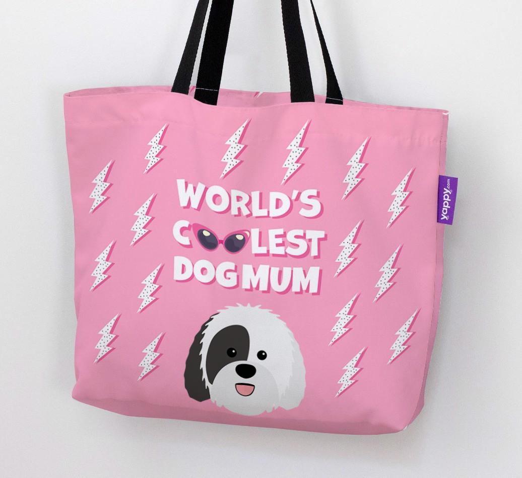 World's Coolest Dog Mum: Personalised {breedFullName} Canvas Bag