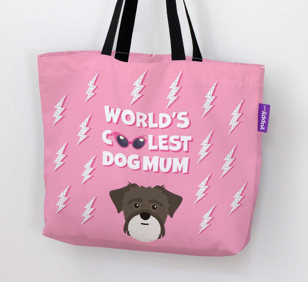World's Coolest Dog Mum: Personalised {breedFullName} Canvas Bag