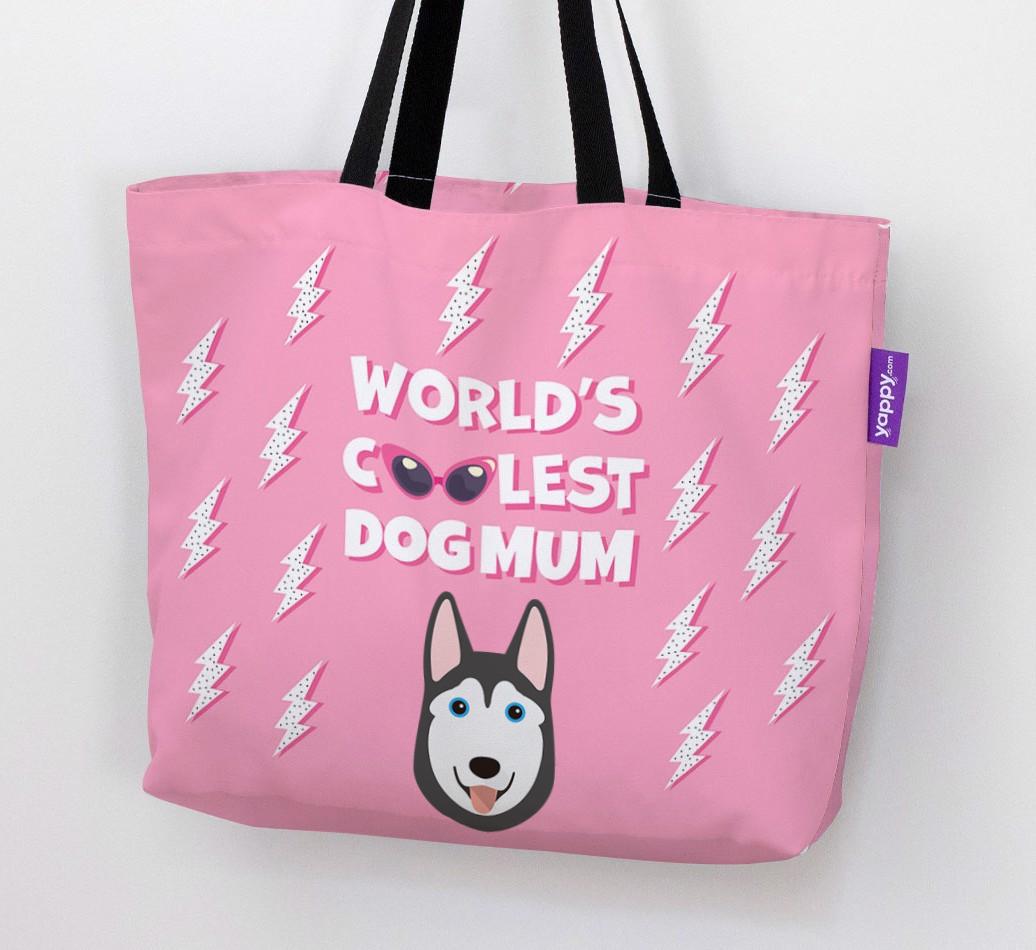 World's Coolest Dog Mum: Personalised {breedFullName} Canvas Bag
