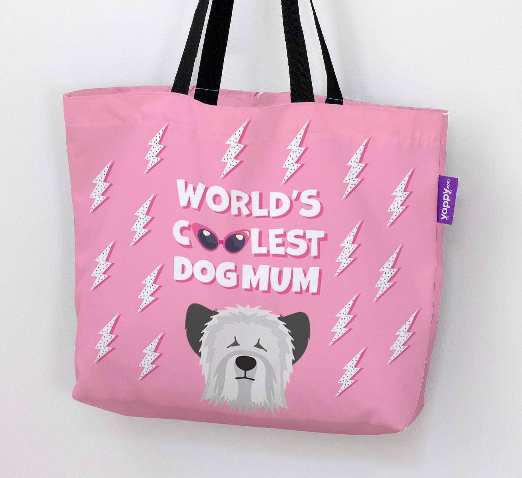 World's Coolest Dog Mum: Personalised {breedFullName} Canvas Bag