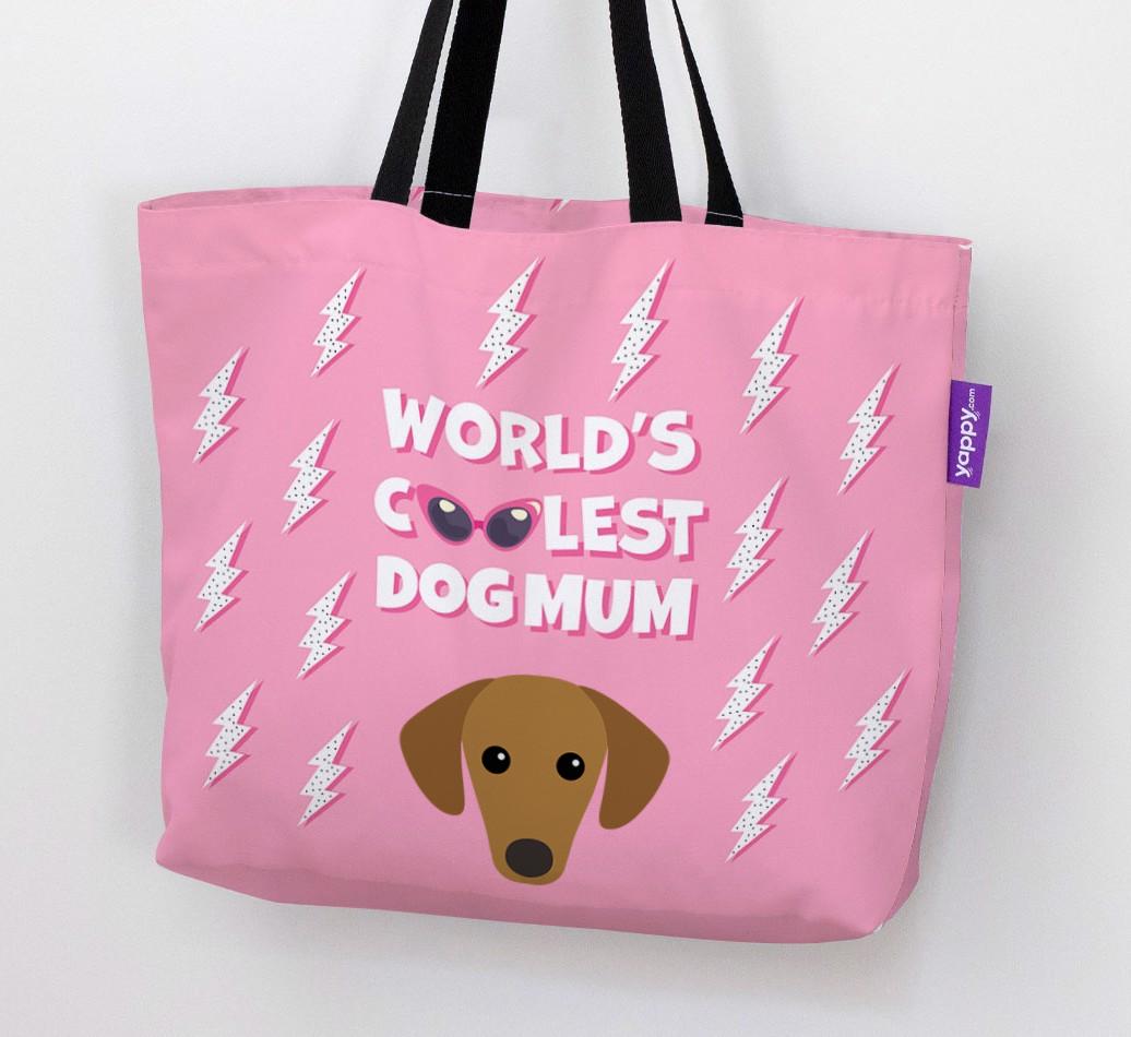 World's Coolest Dog Mum: Personalised {breedFullName} Canvas Bag