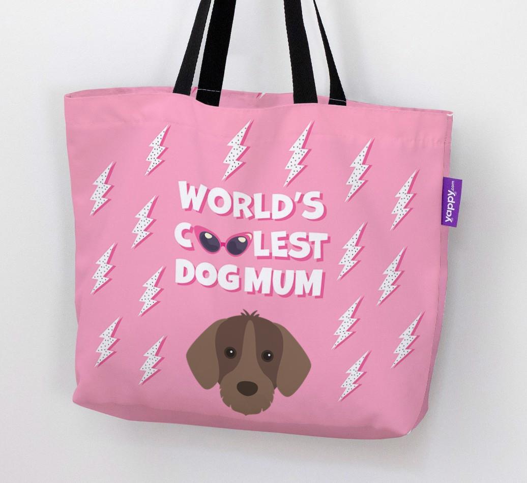 World's Coolest Dog Mum: Personalised {breedFullName} Canvas Bag