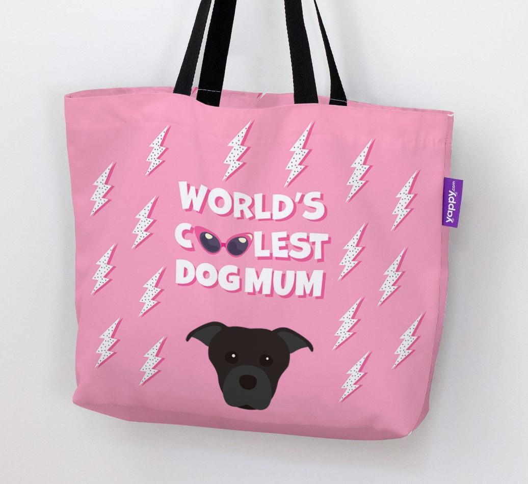 World's Coolest Dog Mum: Personalised {breedFullName} Canvas Bag