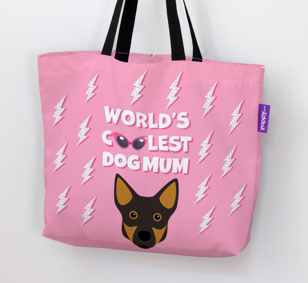 World's Coolest Dog Mum: Personalised {breedFullName} Canvas Bag