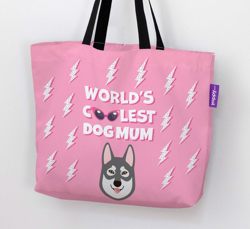 World's Coolest Dog Mum: Personalised {breedFullName} Canvas Bag
