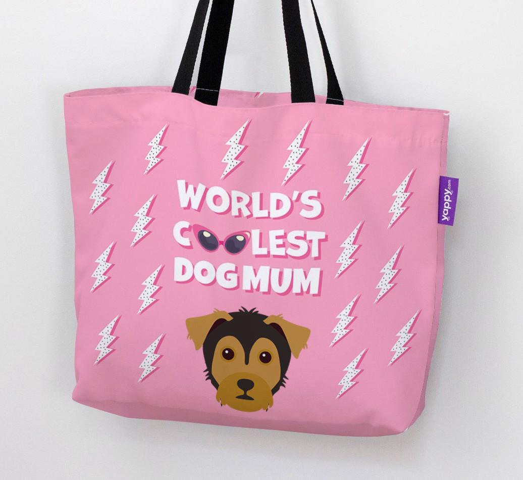 World's Coolest Dog Mum: Personalised {breedFullName} Canvas Bag