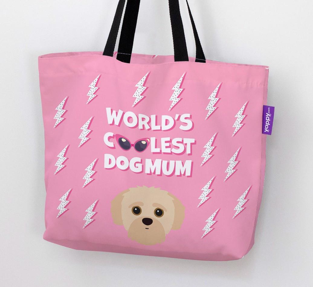 World's Coolest Dog Mum: Personalised {breedFullName} Canvas Bag
