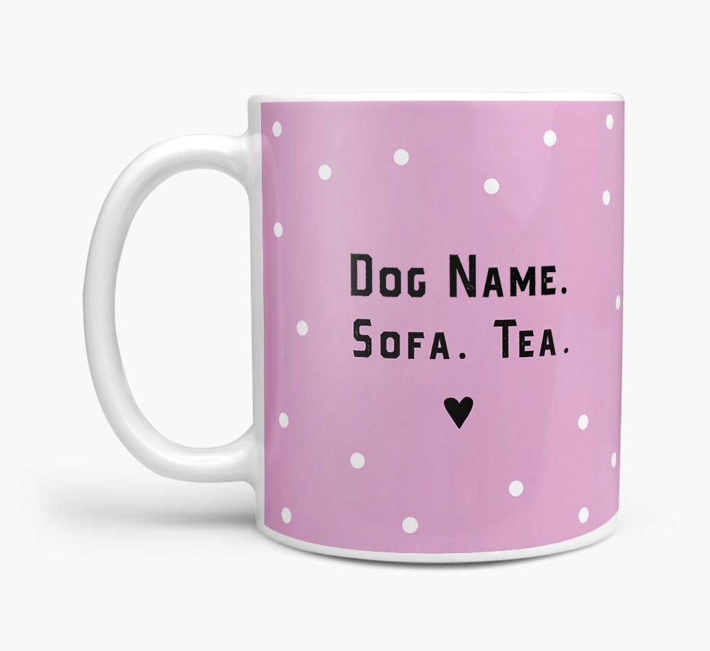 Personalized 'Sofa & Tea/Coffee' Mug for your {breedFullName}