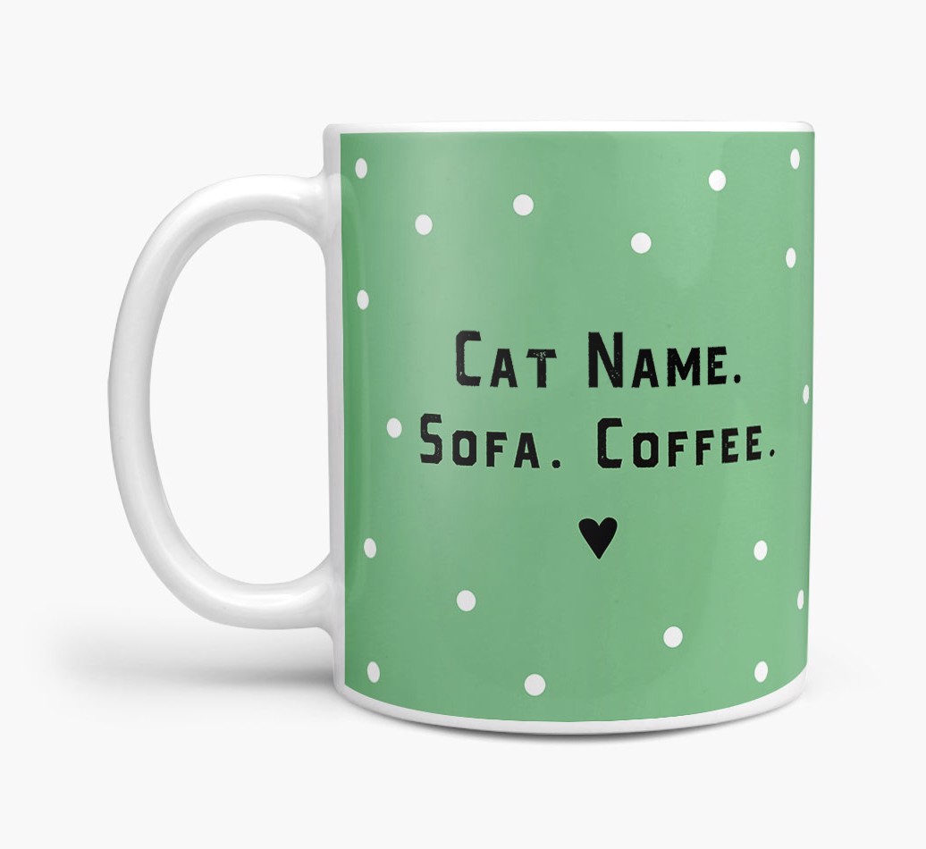 'Sofa & Tea/Coffee' - Personalised {breedFullName} Mug
