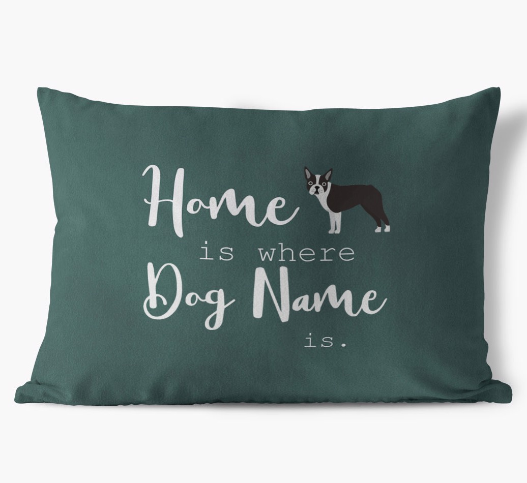 Home Is Where ... Is : Personalized {breedFullName} Soft Touch Pillow
