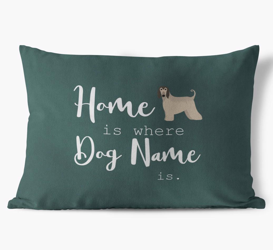 Home Is Where ... Is : Personalized {breedFullName} Soft Touch Pillow