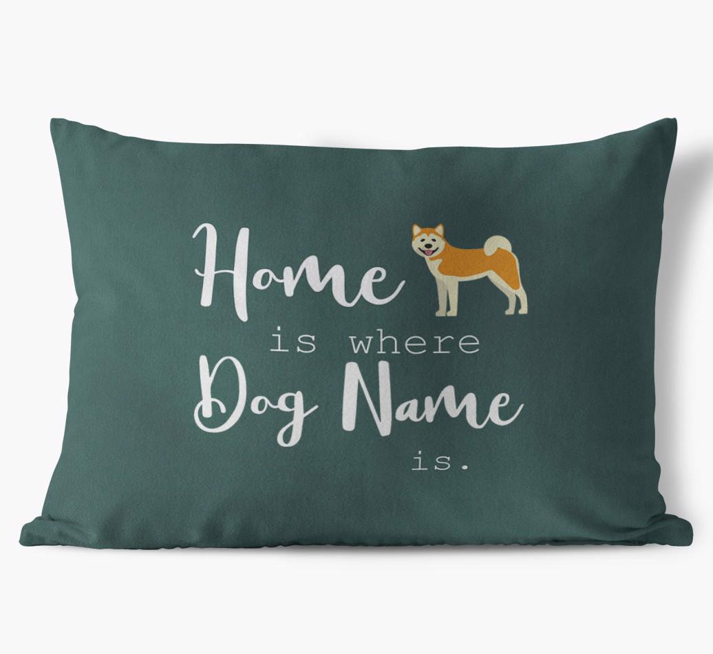 Home Is Where ... Is : Personalized {breedFullName} Soft Touch Pillow