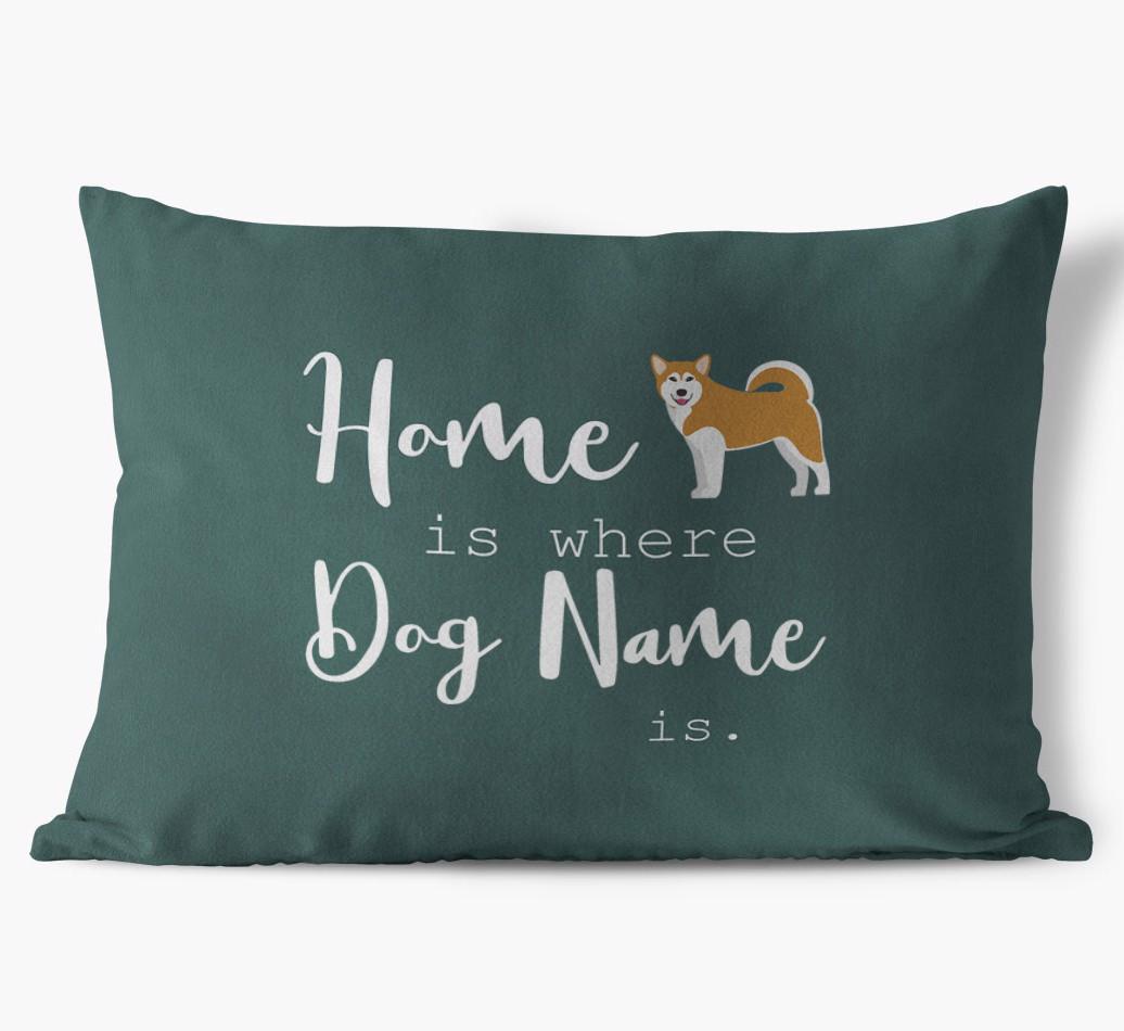 Home Is Where ... Is : Personalized {breedFullName} Soft Touch Pillow